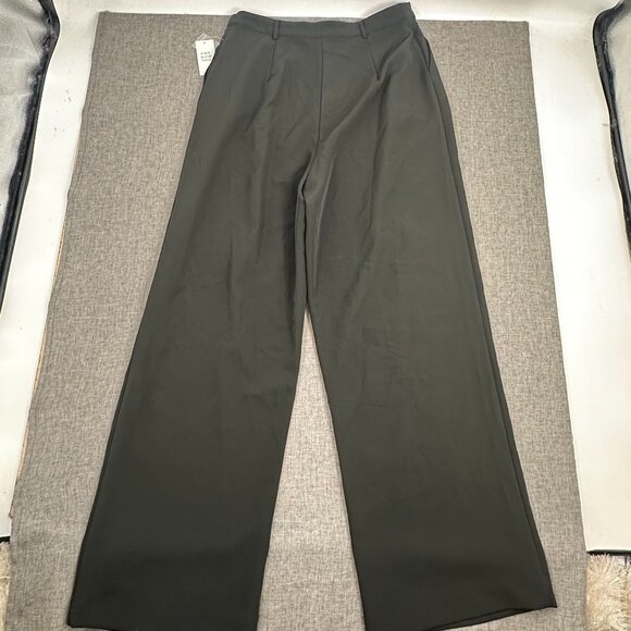 NEW! And NOW THIS Women High Rise Pants‎ Wide Leg Black $49 Trendy Large - Picture 10 of 12